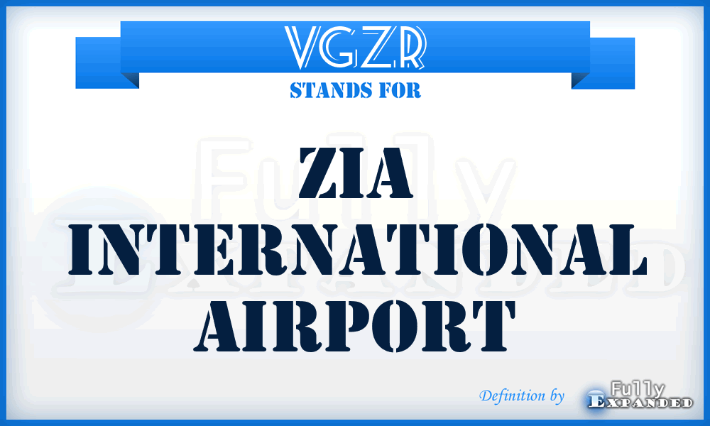 VGZR - Zia International airport