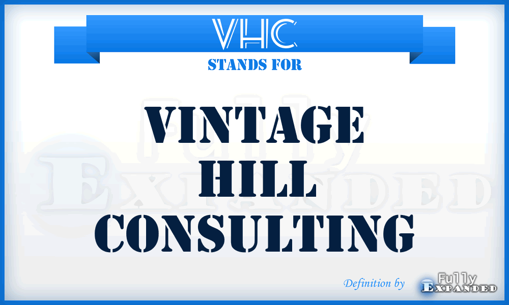 VHC - Vintage Hill Consulting