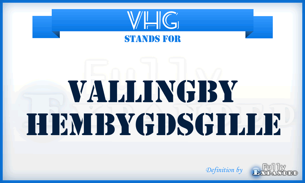VHG - Vallingby HembygdsGille
