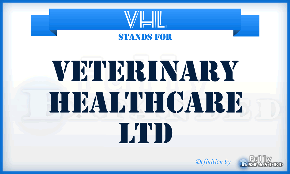 VHL - Veterinary Healthcare Ltd