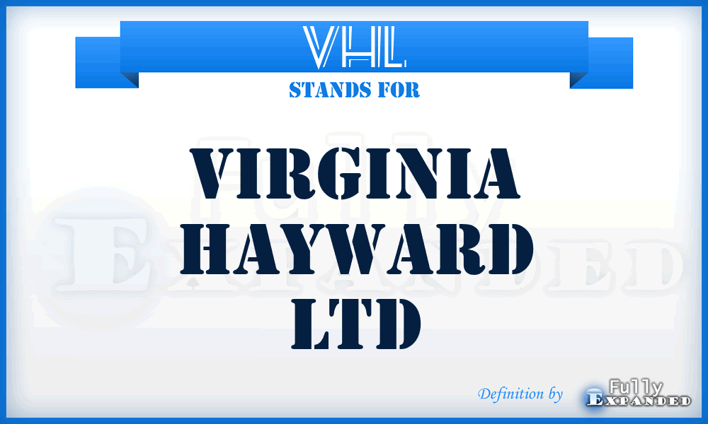 VHL - Virginia Hayward Ltd