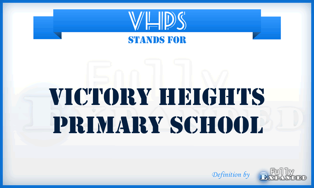 VHPS - Victory Heights Primary School