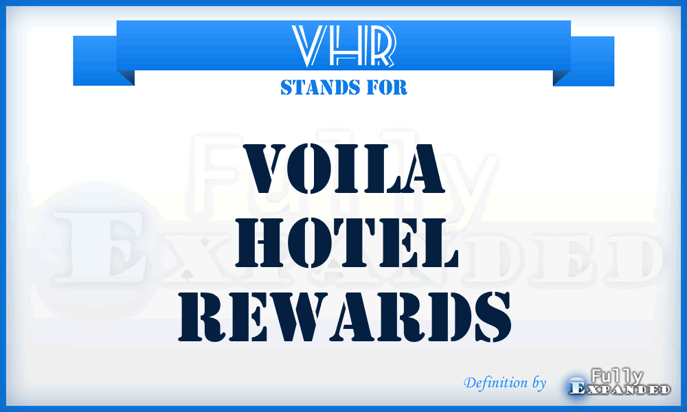 VHR - Voila Hotel Rewards