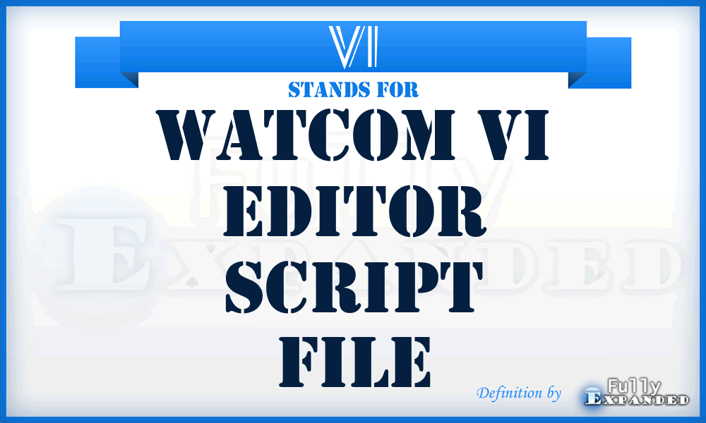 VI - Watcom Vi editor Script file