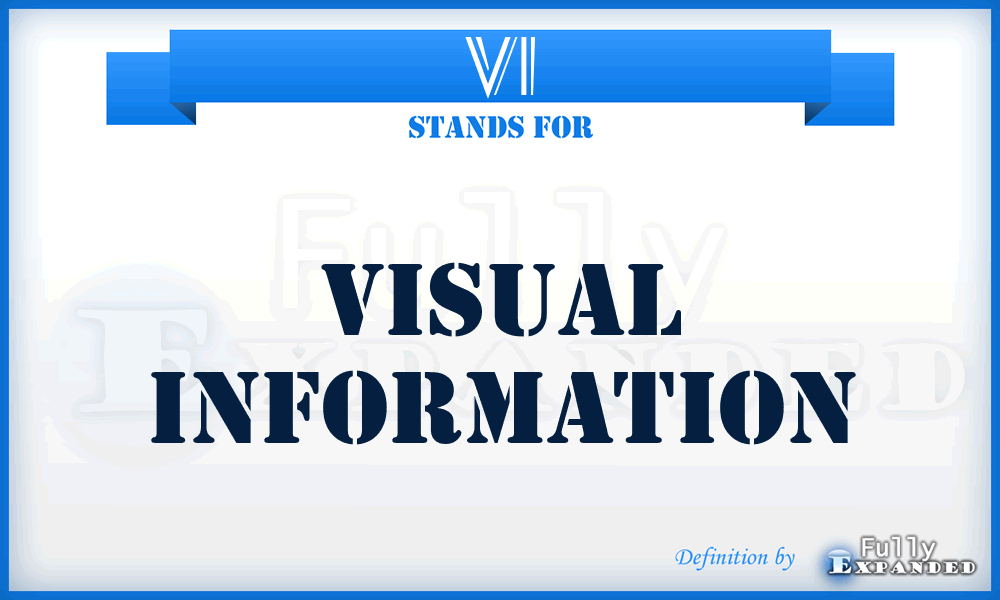 VI - visual information