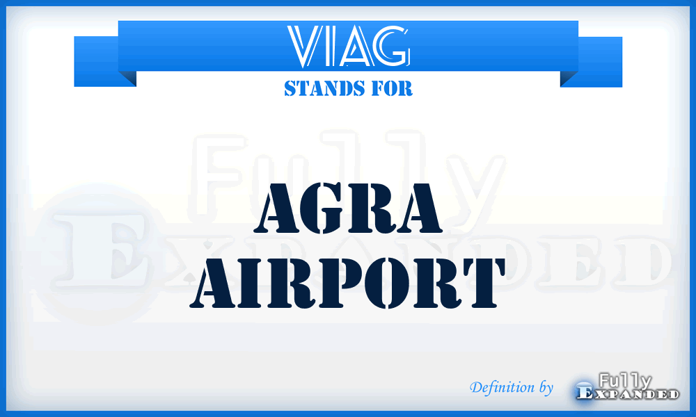 VIAG - Agra airport