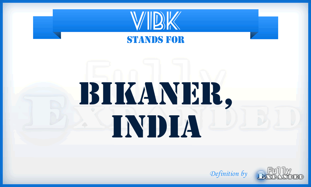 VIBK - Bikaner, India