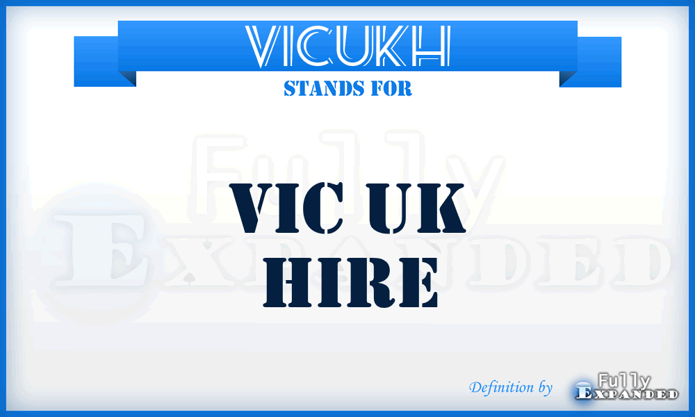 VICUKH - VIC UK Hire