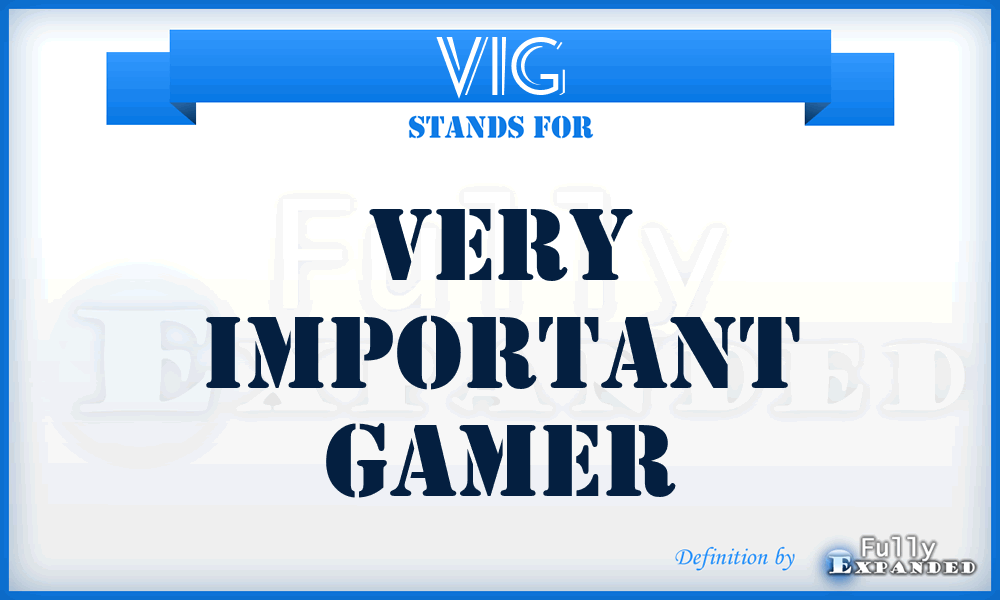 VIG - Very Important Gamer