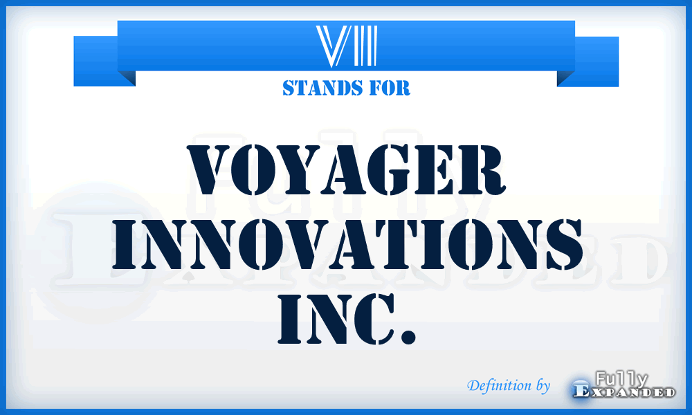 VII - Voyager Innovations Inc.