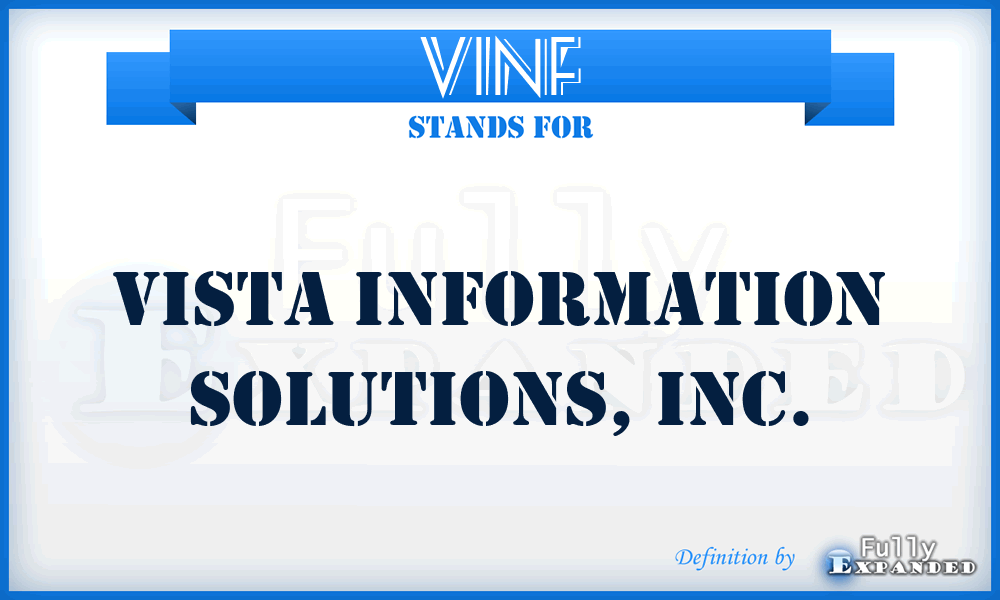 VINF - Vista Information Solutions, Inc.