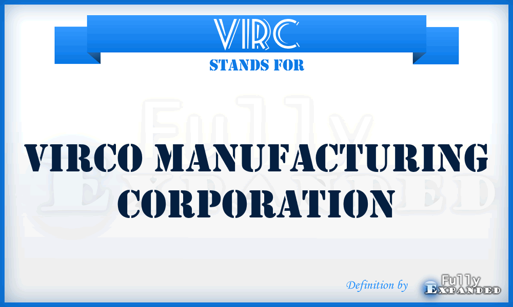 VIRC - Virco Manufacturing Corporation