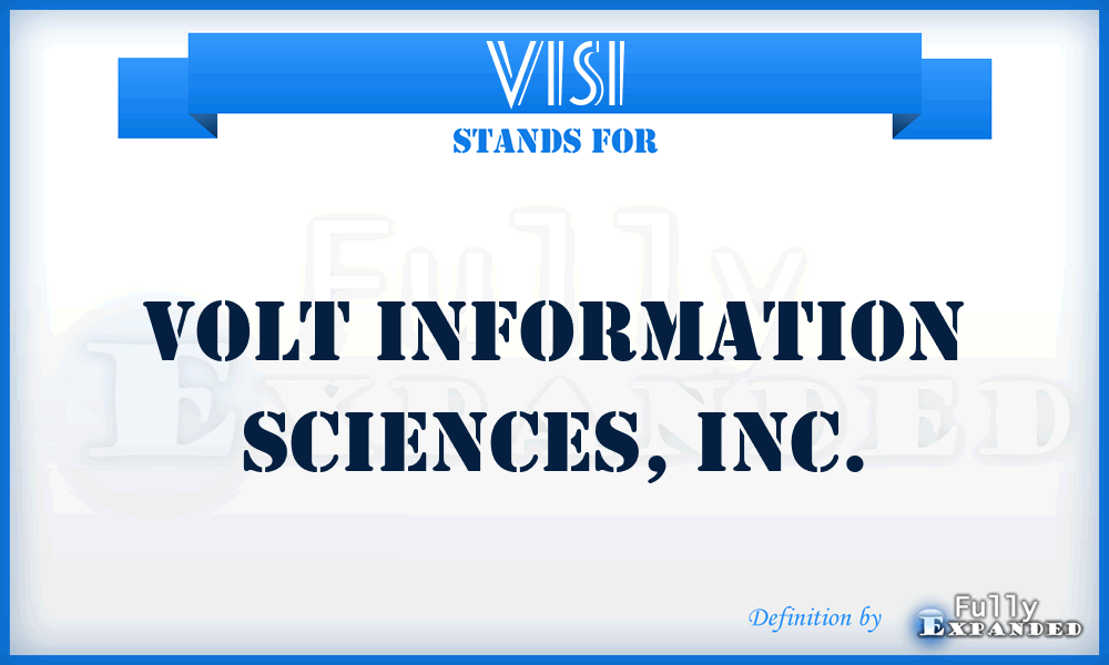 VISI - Volt Information Sciences, Inc.