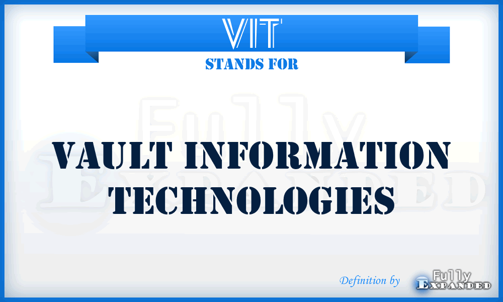VIT - Vault Information Technologies