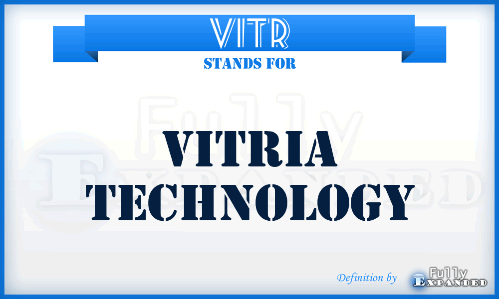 VITR - Vitria Technology