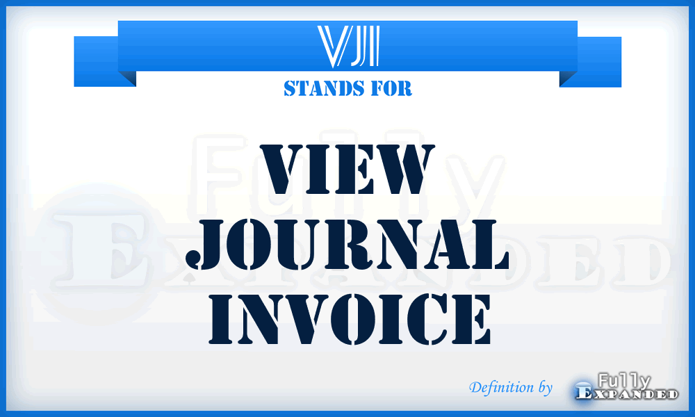 VJI - View Journal Invoice