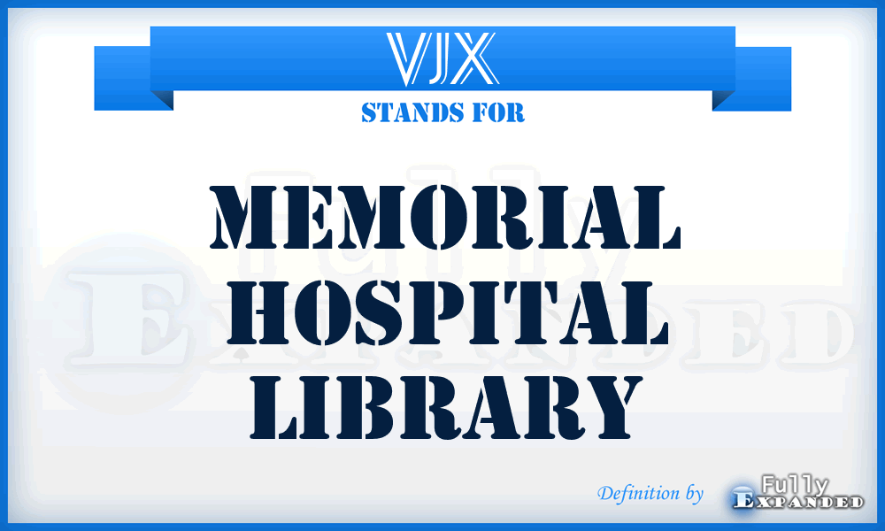 VJX - Memorial Hospital Library