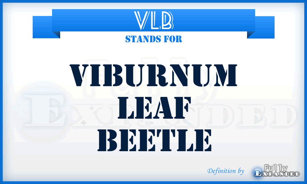 VLB - Viburnum Leaf Beetle