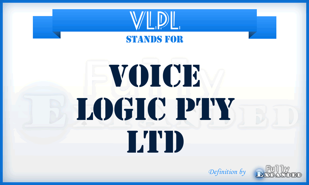 VLPL - Voice Logic Pty Ltd