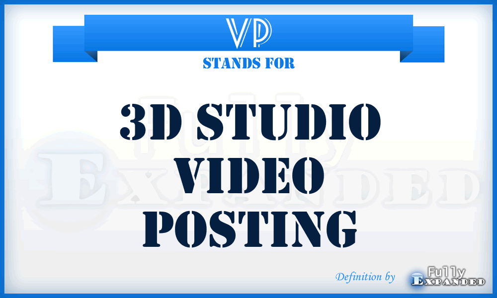 VP - 3D Studio Video posting