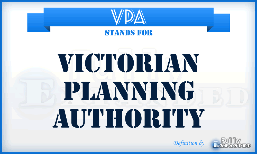 VPA - Victorian Planning Authority