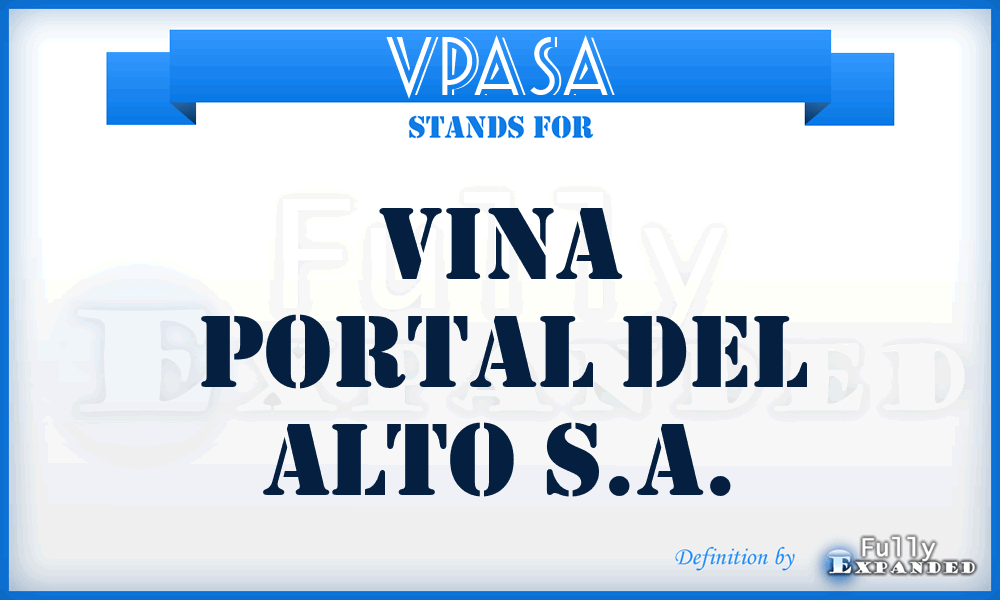 VPASA - Vina Portal del Alto S.A.