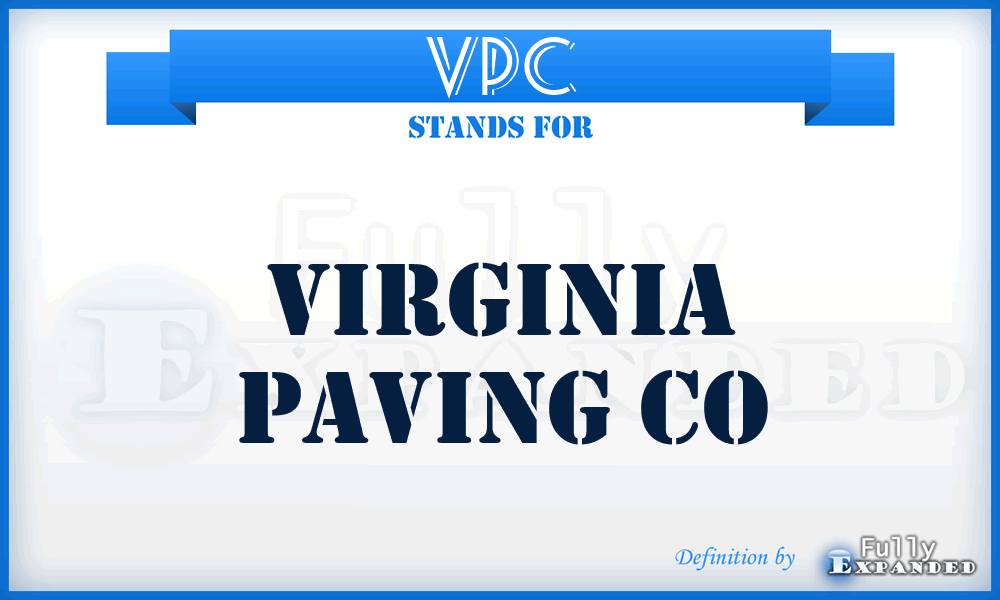 VPC - Virginia Paving Co