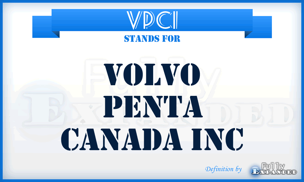 VPCI - Volvo Penta Canada Inc