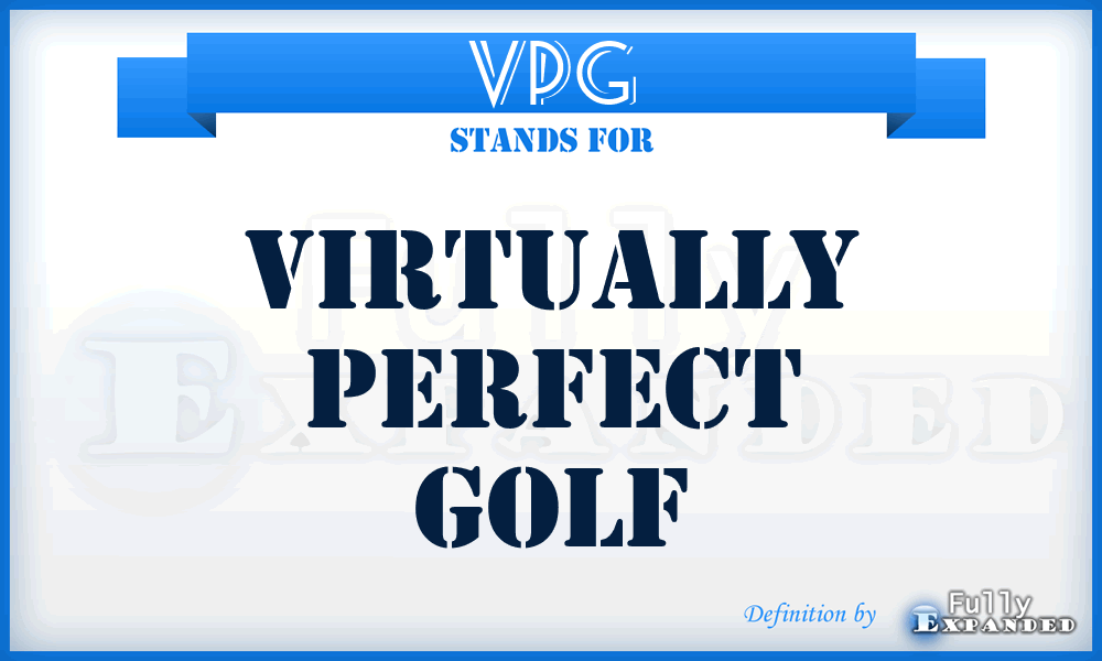 VPG - Virtually Perfect Golf