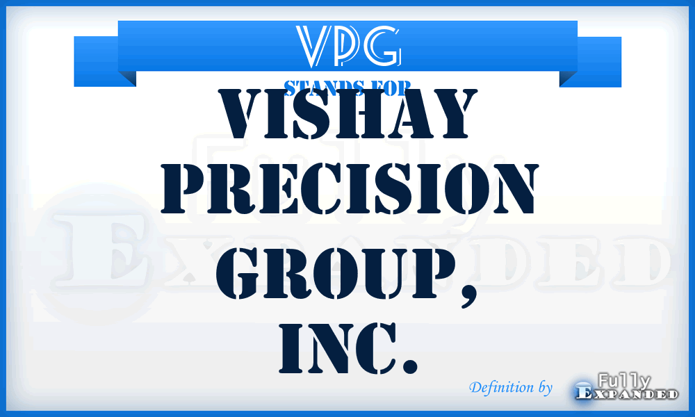 VPG - Vishay Precision Group, Inc.