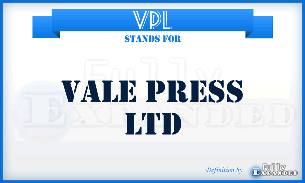 VPL - Vale Press Ltd