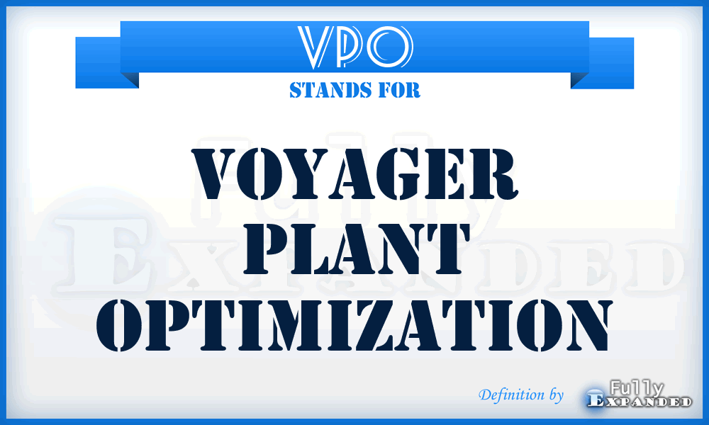 VPO - Voyager Plant Optimization