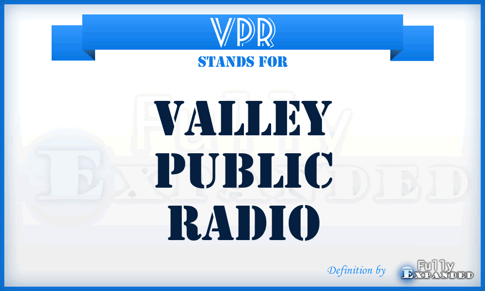 VPR - Valley Public Radio