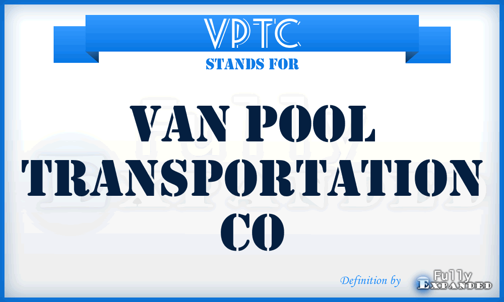 VPTC - Van Pool Transportation Co