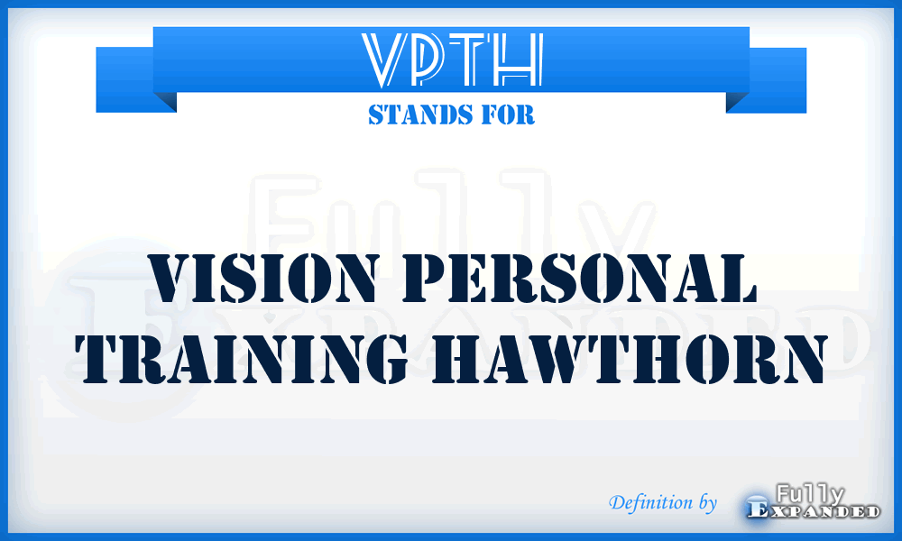 VPTH - Vision Personal Training Hawthorn