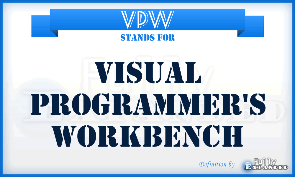 VPW - Visual Programmer's WorkBench