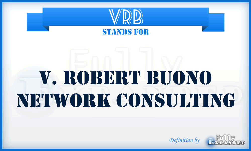 VRB - V. Robert Buono Network Consulting