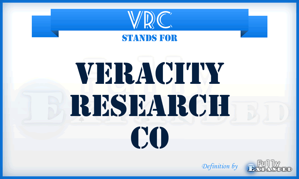 VRC - Veracity Research Co