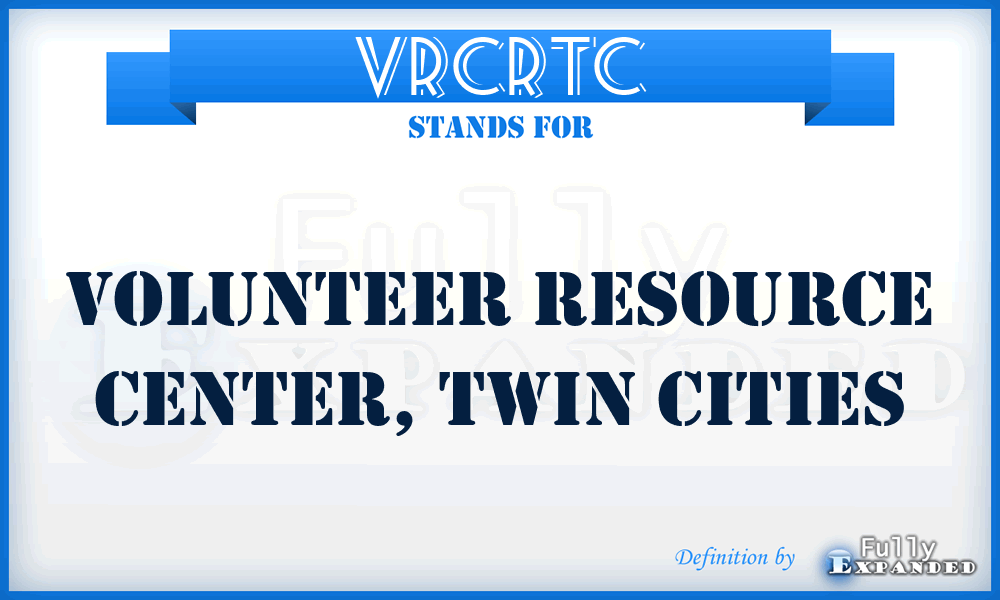 VRCRTC - Volunteer Resource CenteR, Twin Cities