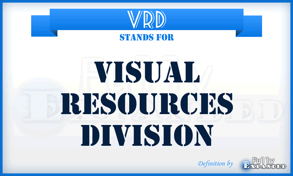 VRD - Visual Resources Division