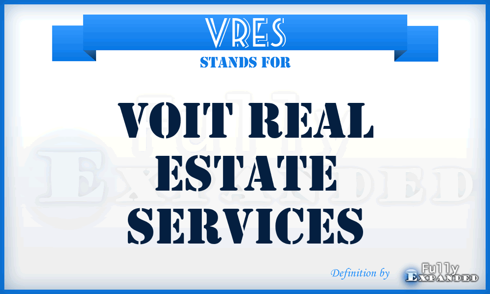 VRES - Voit Real Estate Services