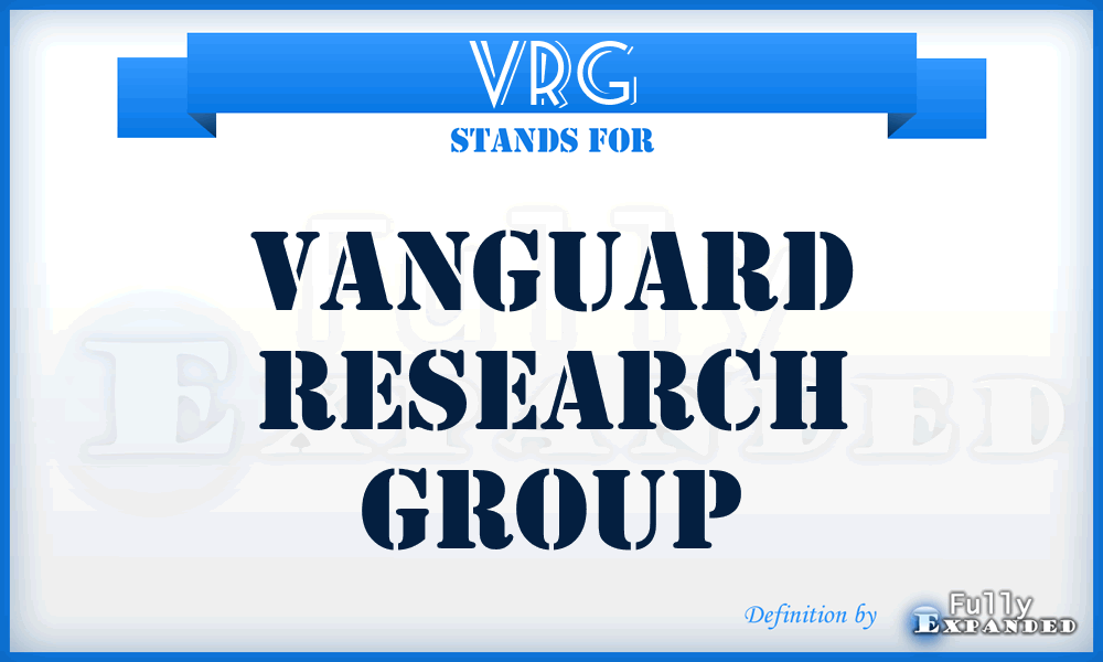 VRG - Vanguard Research Group