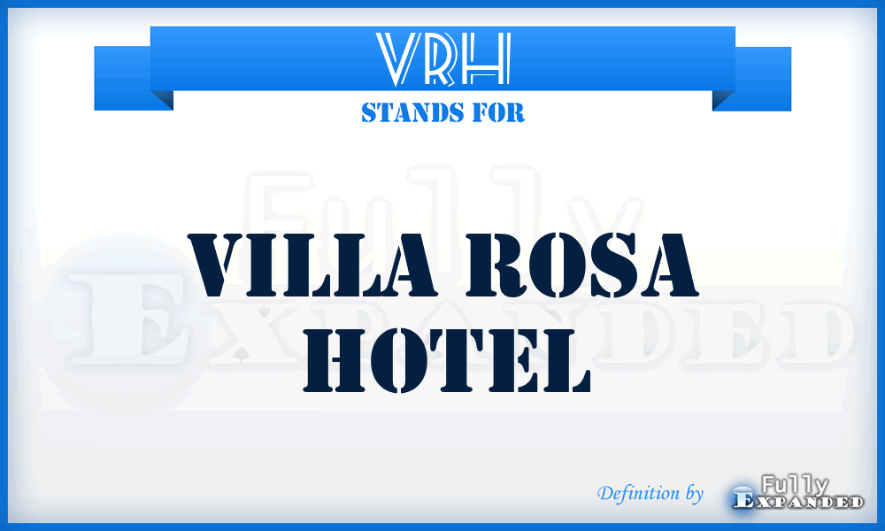 VRH - Villa Rosa Hotel