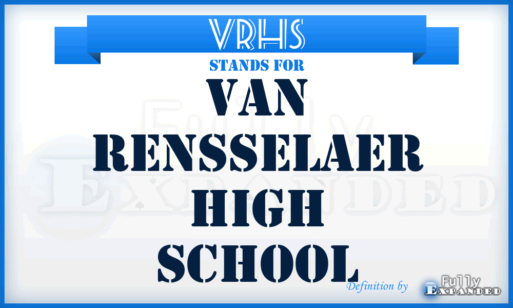 VRHS - Van Rensselaer High School