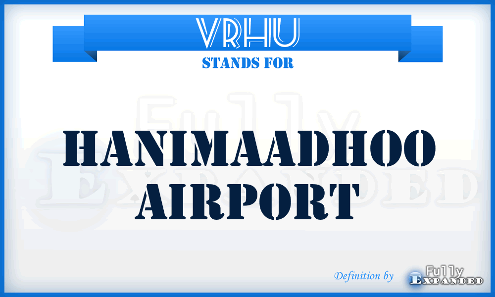 VRHU - Hanimaadhoo airport