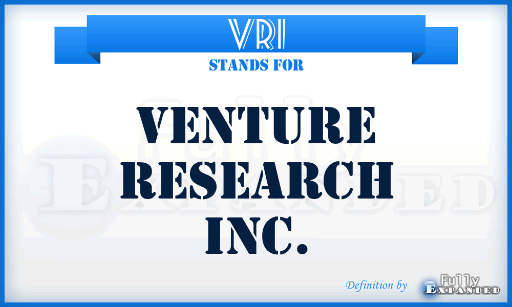 VRI - Venture Research Inc.