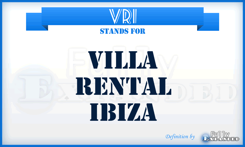 VRI - Villa Rental Ibiza