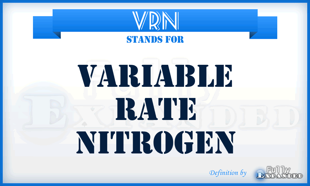 VRN - Variable Rate Nitrogen