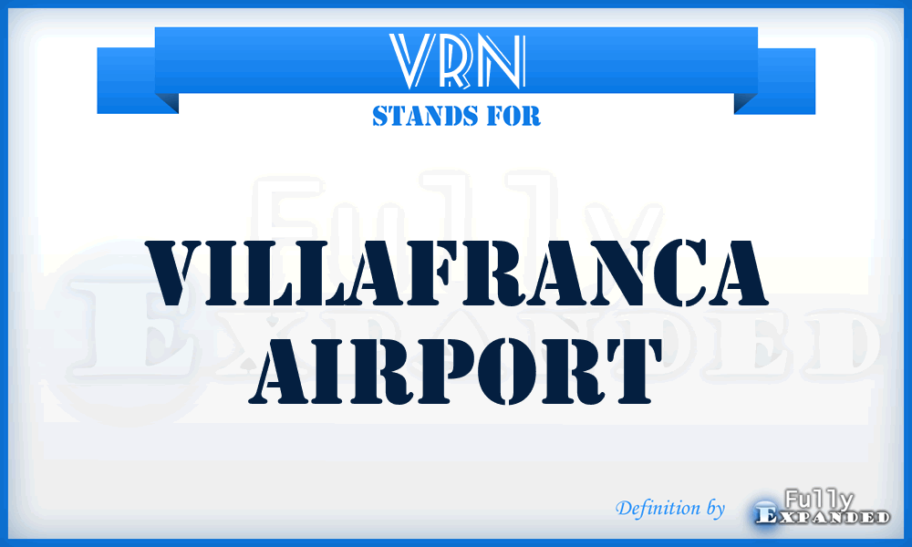 VRN - Villafranca airport