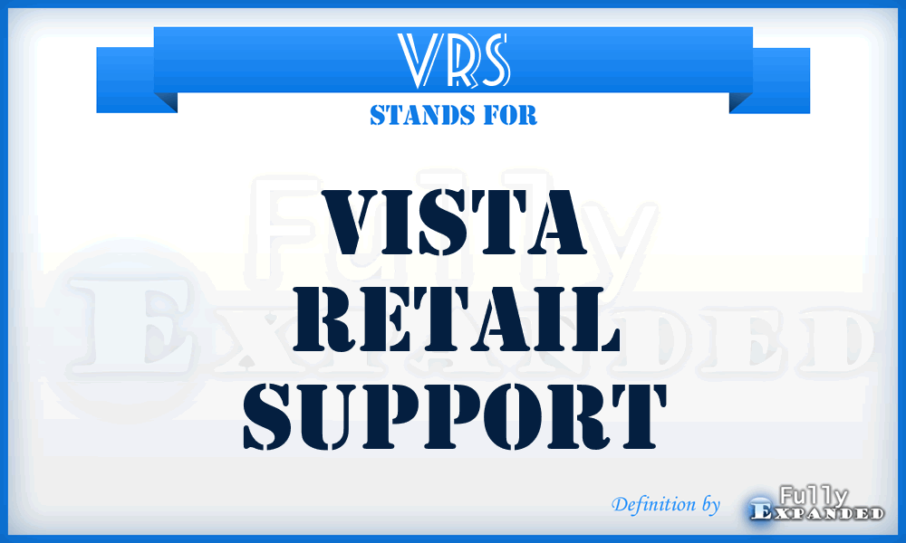 VRS - Vista Retail Support